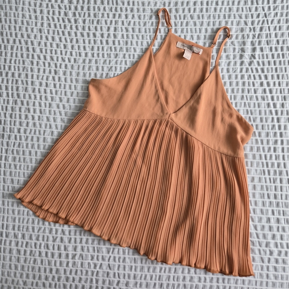 Forever 21 Camisole Tank Top Pleated Peach Melon Size Small